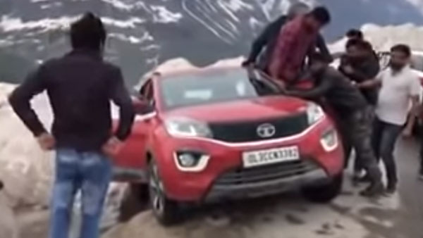 பள்ளத்தாக்கின் விளிம்பிற்கு சென்ற டாடா நெக்ஸான்... இளைஞர்களின் முயற்சியால் பெரும் விபத்து தவிர்ப்பு... வீடியோ!