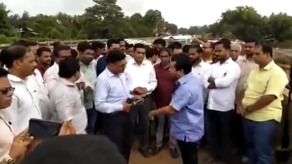 நடுரோட்டில் அதிகாரி மீது சேற்றை ஊற்றி எம்எல்ஏ கட்டி போட்டதற்கு காரணம் இதுதான்... அதிர்ச்சி வீடியோ