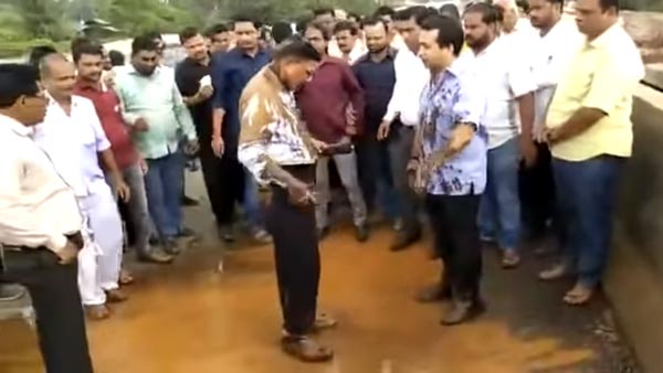 நடுரோட்டில் அதிகாரி மீது சேற்றை ஊற்றி எம்எல்ஏ கட்டி போட்டதற்கு காரணம் இதுதான்... அதிர்ச்சி வீடியோ