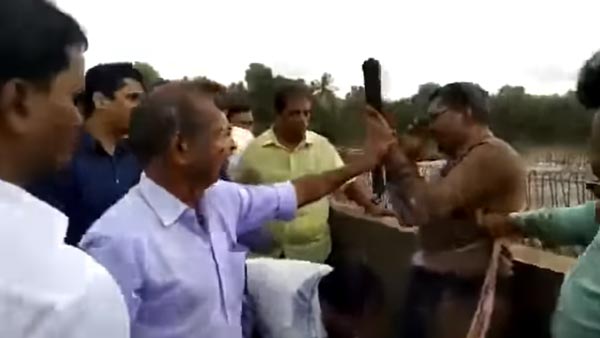 நடுரோட்டில் அதிகாரி மீது சேற்றை ஊற்றி எம்எல்ஏ கட்டி போட்டதற்கு காரணம் இதுதான்... அதிர்ச்சி வீடியோ