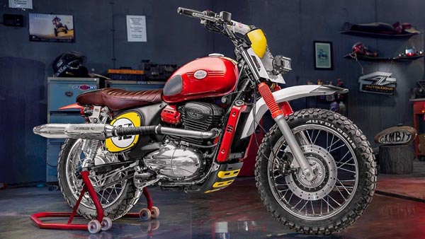 இது என்ன பைக்குனு உங்களால கண்டுபிடிக்க முடியுமா...? ஸ்கிராம்பிளர் ரகமாக மாறிய உங்கள் அபிமான பைக்...!!