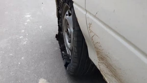 ஏன் பஞ்சரான வாகனத்தை இயக்க கூடாது: இந்த வீடியோவை பார்த்தாலே உங்களுக்கு புரிந்துவிடும்...