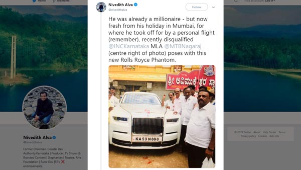 தகுதி நீக்கம் செய்யப்பட்ட எம்எல்ஏ வாங்கிய புதிய காரின் விலை ரூ.11 கோடி... மலைக்க வைக்கும் பின்னணி...