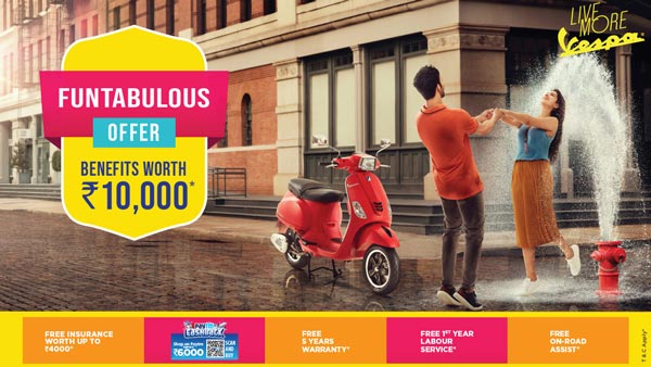 வெஸ்பா, ஏப்ரிலியா ஸ்கூட்டர்களுக்கு தள்ளுபடி சலுகைகள் அறிவிப்பு!