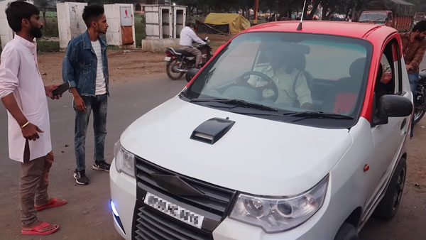 இளைஞர் ஓட்டி வந்த காரை பார்த்து ஆச்சரியத்தில் திக்கு முக்காடி போன போலீஸ் அதிகாரி... ஏன் தெரியுமா?