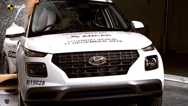 ஏஎன்சிஏபி க்ராஸ் டெஸ்ட்டில் 4 ஸ்டார்களை பெற்ற ஹூண்டாய் வென்யூ....