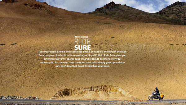 ராயல் என்ஃபீல்டு மோட்டார்சைக்கிளுக்கு கூடுதல் வாரண்டி திட்டம்!