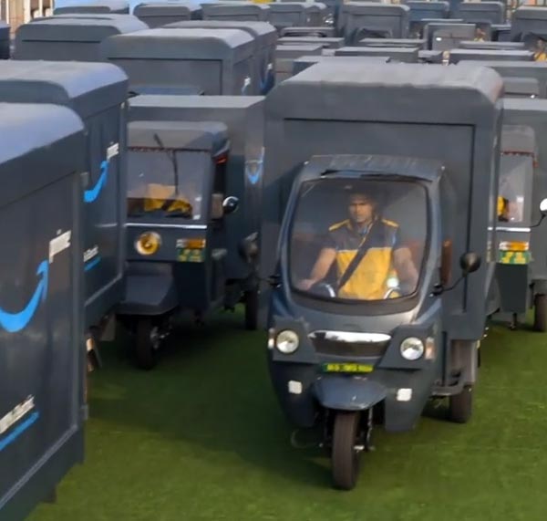 இந்தியாவில் எலெக்ட்ரிக் வாகனங்களை களமிறக்கும் அமேசான்... எதற்காக தெரியுமா..?