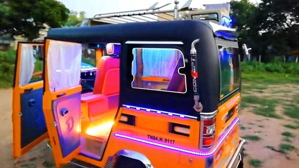 கலையில் சிறந்தவர்கள் தமிழர்கள்.. இதோ அதிநவீன காராக மாறிய சொகுசு ஆட்டோ... தஞ்சை இளைஞரின் அசாத்திய திறன்..!