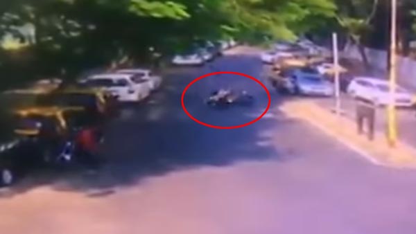 குற்றவாளிகளை தடுக்கபோய் விபத்தில் சிக்கிய காவலர்... போலீஸாரை அடித்து தூக்கி வீசும் அதிர்ச்சி காட்சி..!