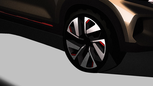 கியா சொனெட் காம்பேக்ட் எஸ்யூவி காரின் ஸ்கெட்ச் படங்கள் வெளியீடு