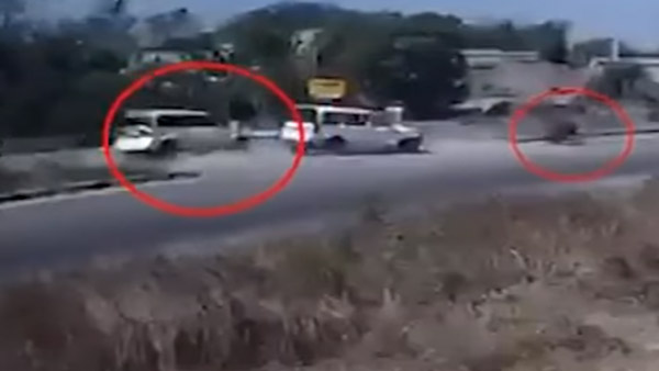 டிவைடரில் மோதி காற்றில் பறந்த மஹிந்திரா ஸ்கார்பியோ... அதிரவைக்கும் சிசிடிவி காட்சி..!