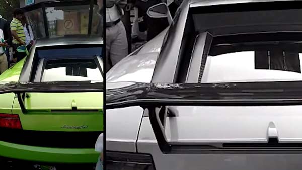 வாகன ஓட்டிகள் மீது மோதிய பென்ட்லீ - போலீஸ் கூடாரத்தில் மோதிய லம்போர்கினி.. ஒரே நாளில் இரு விலையுயர்ந்த கார்களின் சம்பவம்..