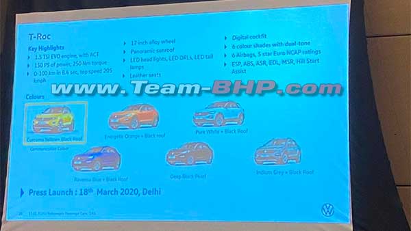 6 நிறத்தேர்வுகளில் இந்தியாவிற்கு வரும் புதிய ஃபோக்ஸ்வேகன் டி-ராக்...