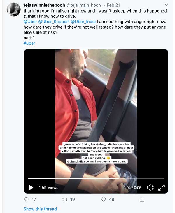 டிரைவரின் செயலால் உரைந்துபோன இளம் பெண்... மன்னிப்பு கோரிய ஊபர்.. என்ன நடந்தது..?