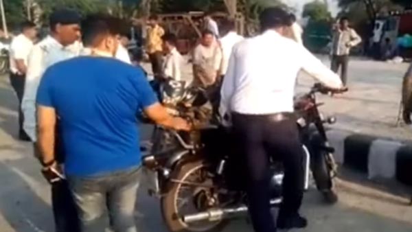 இத்தாலியில் இருந்து இறக்குமதியான சைலென்சரை நொறுக்கிய போலீஸ்... விலை தெரிஞ்சா மயக்கமே போட்ருவீங்க...