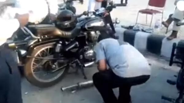 இத்தாலியில் இருந்து இறக்குமதியான சைலென்சரை நொறுக்கிய போலீஸ்... விலை தெரிஞ்சா மயக்கமே போட்ருவீங்க...