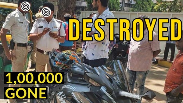 இத்தாலியில் இருந்து இறக்குமதியான சைலென்சரை நொறுக்கிய போலீஸ்... விலை தெரிஞ்சா மயக்கமே போட்ருவீங்க...