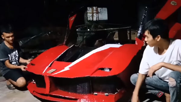 வெறும் ரூ.15 ஆயிரம் செலவில் உருவாக்கப்பட்ட ஃபெராரி கார்... எப்படினு தெரிஞ்சா அசந்து போய்ருவீங்க...