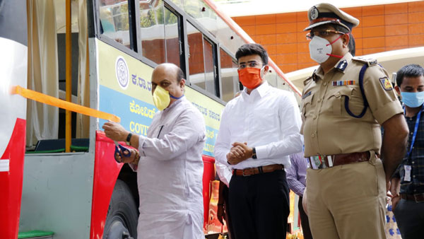 இந்த பேருந்தின் கண்களில் இருந்து ஒரு கொரோனா நோயாளியும் தப்பிக்க முடியாது... அதிரடி காட்டும் எடியூரப்பா!