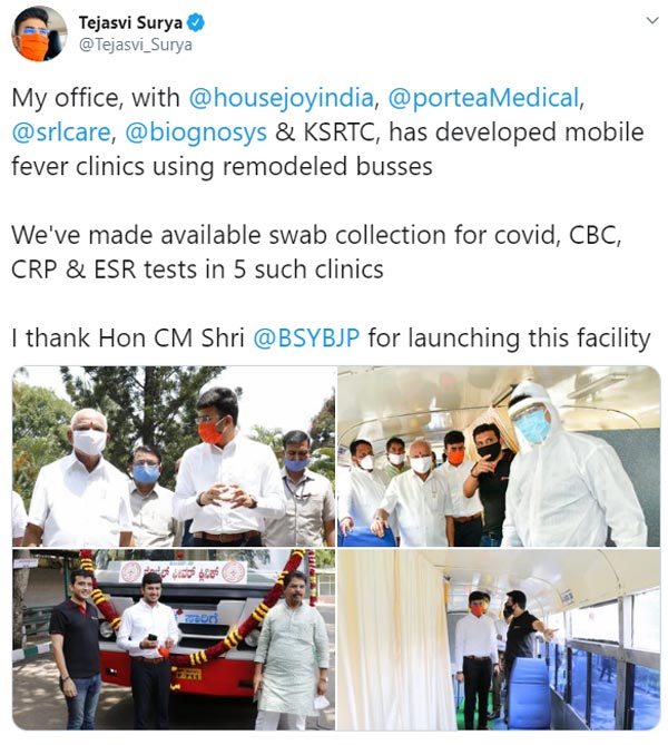 இந்த பேருந்தின் கண்களில் இருந்து ஒரு கொரோனா நோயாளியும் தப்பிக்க முடியாது... அதிரடி காட்டும் எடியூரப்பா!