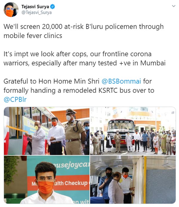 இந்த பேருந்தின் கண்களில் இருந்து ஒரு கொரோனா நோயாளியும் தப்பிக்க முடியாது... அதிரடி காட்டும் எடியூரப்பா!