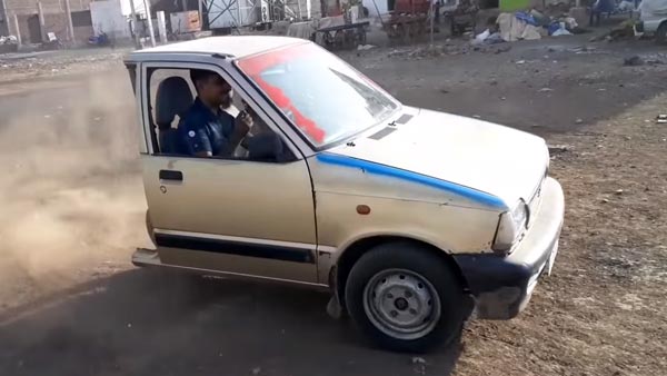 3 வீலராக மாறிய மாருதி சுஸுகி 800... இதுதான் உலகின் மிக குறுகிய மாருதி 800... இதோ வீடியோ!