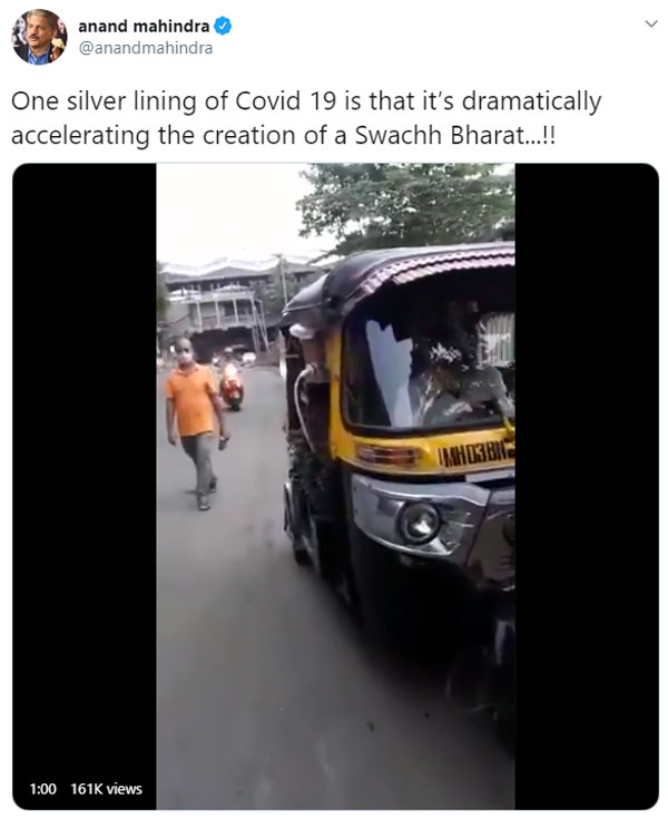 ஆனந்த் மஹிந்திராவையே ஈர்த்த ஆட்டோ... கொரோனா போராளியாக மாறிய மூன்று சக்கரக்காரன்... வீடியோ!