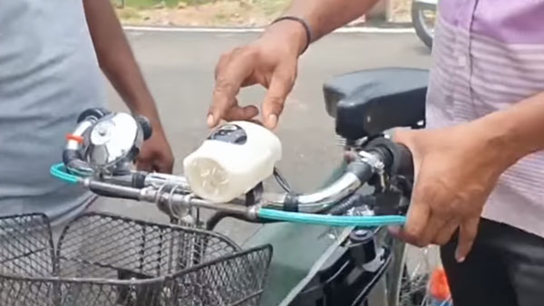 மகன் கொடுத்த ஐடியாவில் தந்தை உருவாக்கிய சூப்பர் சைக்கிள்... வாயை பிளந்து பார்க்கும் ஓசூர் மக்கள்...