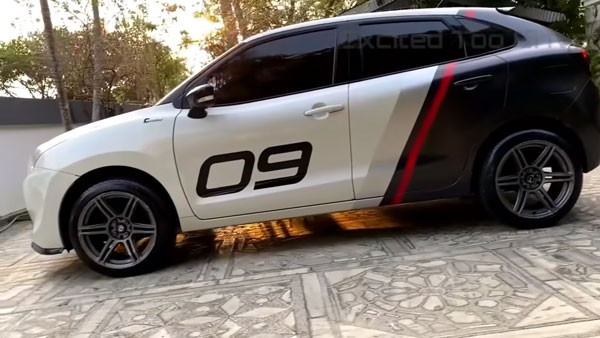 மிக குறைவான வேலையில் அதிக அழகான காராக மாறிய மாருதி பலேனோ... அட்டகாசமான புகைப்படம் உள்ளே!