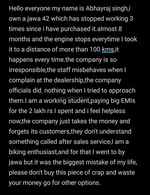 ஆசை ஆசையாய் வாங்கிய பைக் அடிக்கடி ரிப்பேர்... உரிமையாளர் செய்த காரியத்தால் ஆடிப்போன ஜாவா...