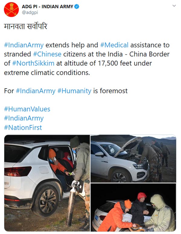 வழி தவறி வந்து சிக்கி கொண்ட சீனர்கள்... இந்திய ராணுவம் செஞ்ச காரியம் வேற லெவல்... என்னனு தெரியுமா?