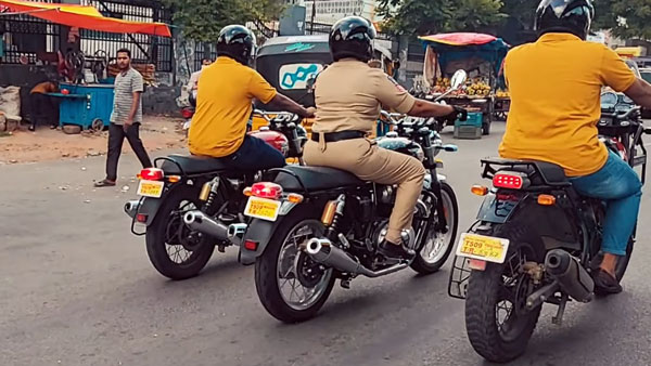 ராயல் என்பீல்டு பைக்கை வாங்கிய பெண் போலீஸ்... நச்சுனு சொன்னாரு பாருங்க ஒரு காரணம்... என்ன தெரியுமா?