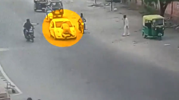 காரை நிறுத்த முயன்ற காவலர்... டிரைவர் செய்த மிருகத்தனமான காரியம்... அடி வயிற்றை கலங்க வைத்த வீடியோ