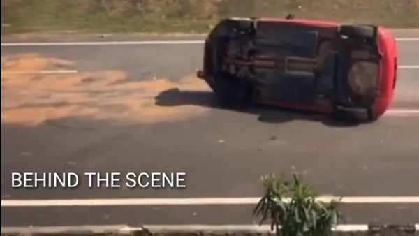 கேமிராக்கள் சுற்றியிருக்க காற்றில் பறந்த ஃபோக்ஸ்வேகன் போலோ... ஹாலிவுட்டை மிஞ்சிய சீன்... வீடியோ!