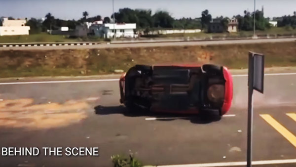 கேமிராக்கள் சுற்றியிருக்க காற்றில் பறந்த ஃபோக்ஸ்வேகன் போலோ... ஹாலிவுட்டை மிஞ்சிய சீன்... வீடியோ!