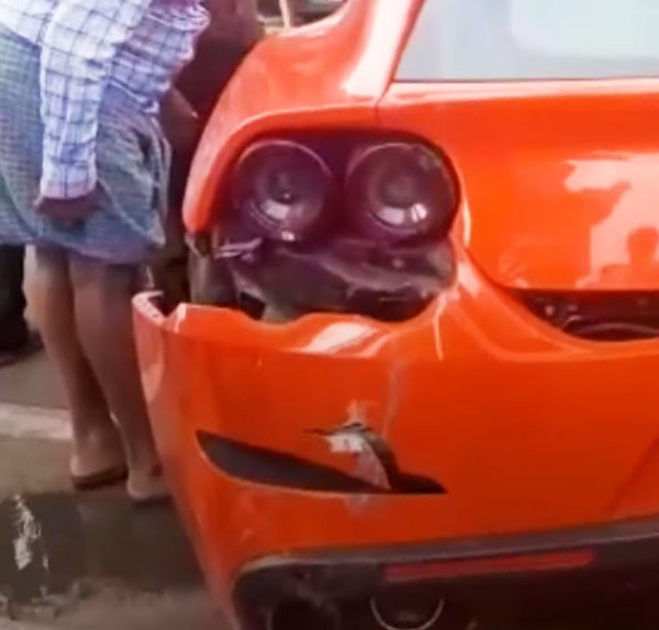 ஃபெராரி கார் மோதியதில் பரிதாபமாக உயிரிழந்த வாட்ச்மேன்... விபத்துக்கு காரணம் தெரிஞ்சா கோவப்படுவீங்க