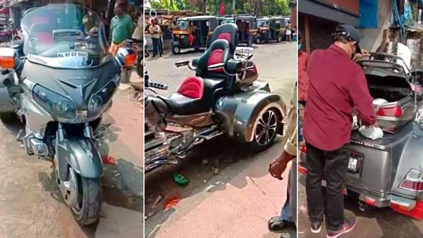 75 லட்ச ரூபாய் பைக்கில் வந்தவர் செய்த காரியம்... வீடியோவை பார்த்து வயிறு வலிக்க சிரிக்கும் மக்கள்...