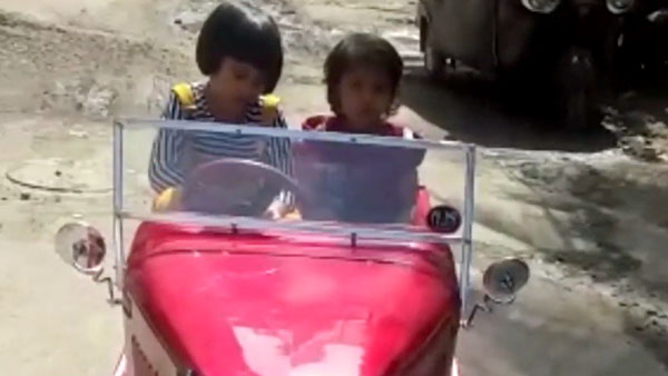 சீன தயாரிப்பு வேண்டாம்... மகளின் ஆசைக்காக குட்டி விண்டேஜ் காரை உருவாக்கிய தந்தை... சூப்பரா ஓடுது...