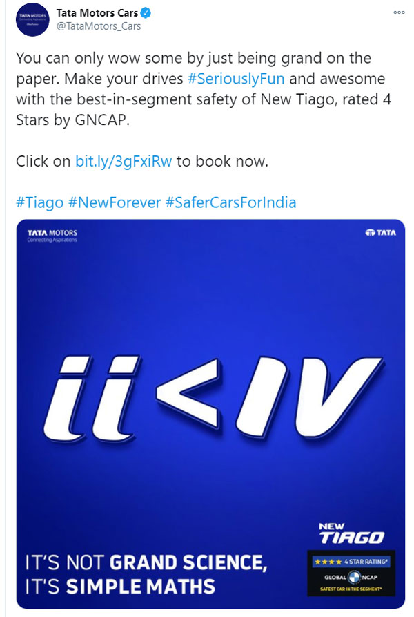 பயணிகளின் பாதுகாப்பில் உங்களை விட நாங்கதான் டாப்!! ஹூண்டாயை நேரடியாக வம்பிழுத்த டாடா மோட்டார்ஸ்