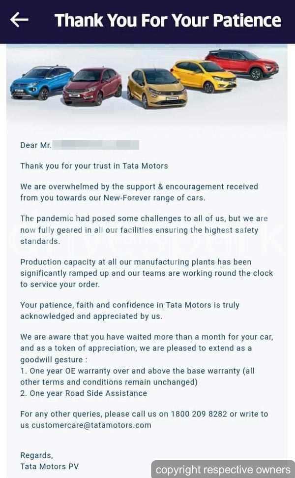 வாடிக்கையாளர்களை திருப்தி படுத்த டாடா மோட்டார்ஸ் வெளியிட்ட அதிரடி அறிவிப்பு..? இத யாருமே எதிர்பார்க்கல!