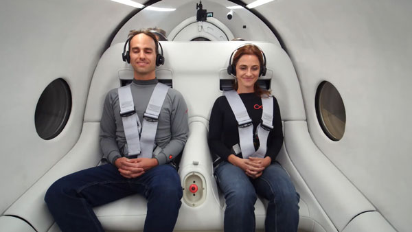 ஹைப்பர்லூப் மனித சோதனையோட்டம் வெற்றி... புல்லட் ரயிலைவிட இது மிக அதிக வேகம்... வீடியோ...