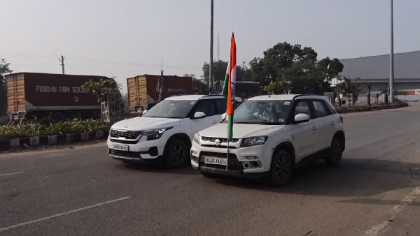 மாருதி சுஸுகி விட்டாரா பிரெஸ்ஸா - கியா செல்டோஸ் இடையே ட்ராக் ரேஸ்... எந்த கார் வெற்றி பெற்றது தெரியுமா?