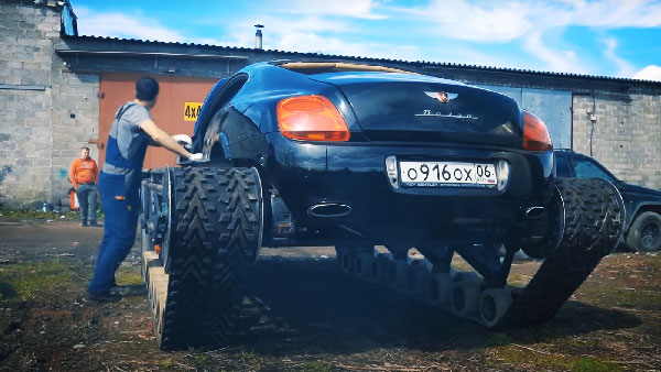 விலையுயர்ந்த பென்ட்லீ சொகுசு காரை டேங்கர்போல் மாற்றிய ரஷ்யர்கள்... மிரள வைக்கும் வீடியோ!!