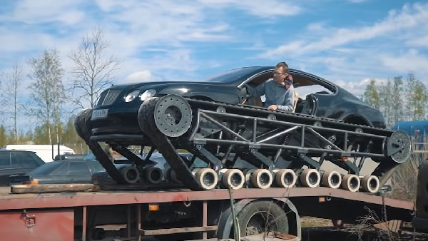 விலையுயர்ந்த பென்ட்லீ சொகுசு காரை டேங்கர்போல் மாற்றிய ரஷ்யர்கள்... மிரள வைக்கும் வீடியோ!!