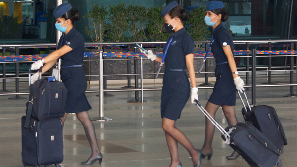 விமான ரகசியம்... பணிப்பெண்கள் நடக்கும்போது ஒரு கையை மட்டும் பின்னால் மறைத்து வைத்திருப்பார்கள்! ஏன் தெரியுமா?