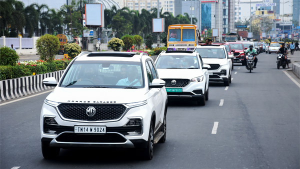 சென்னை சாலையை அதிர வைத்த எம்ஜி கார்கள்... 42 கார்களின் பேரணிவகுப்பு எதற்காக தெரிஞ்சா நிச்சயம் வாழ்த்துவீங்க!!