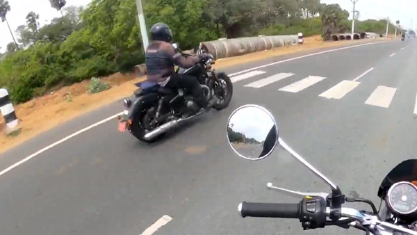 மீண்டும் நெடுஞ்சாலையில் காட்சிதந்த ராயல் என்பீல்டின் புதிய 650சிசி க்ரூஸர் பைக்!! வீடியோ இதோ...