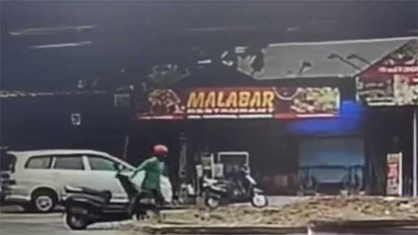 நிச்சயம் இவரு ஏதோ புண்ணியம் செஞ்சிருக்கணும்... நூலிழையில் உயிர்தப்பிய இளைஞர்... பரபரப்பு சிசிடிவி வீடியோ!