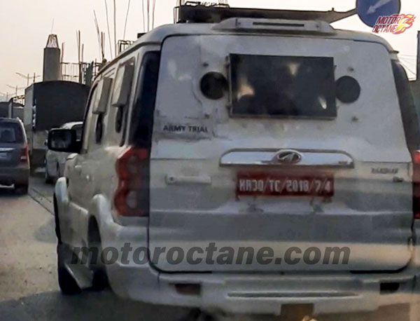 இராணுவத்திற்கான குண்டு துளைக்காத மஹிந்திரா ஸ்கார்பியோ கார்!! பொது சாலையில் சோதனை ஓட்டம்!